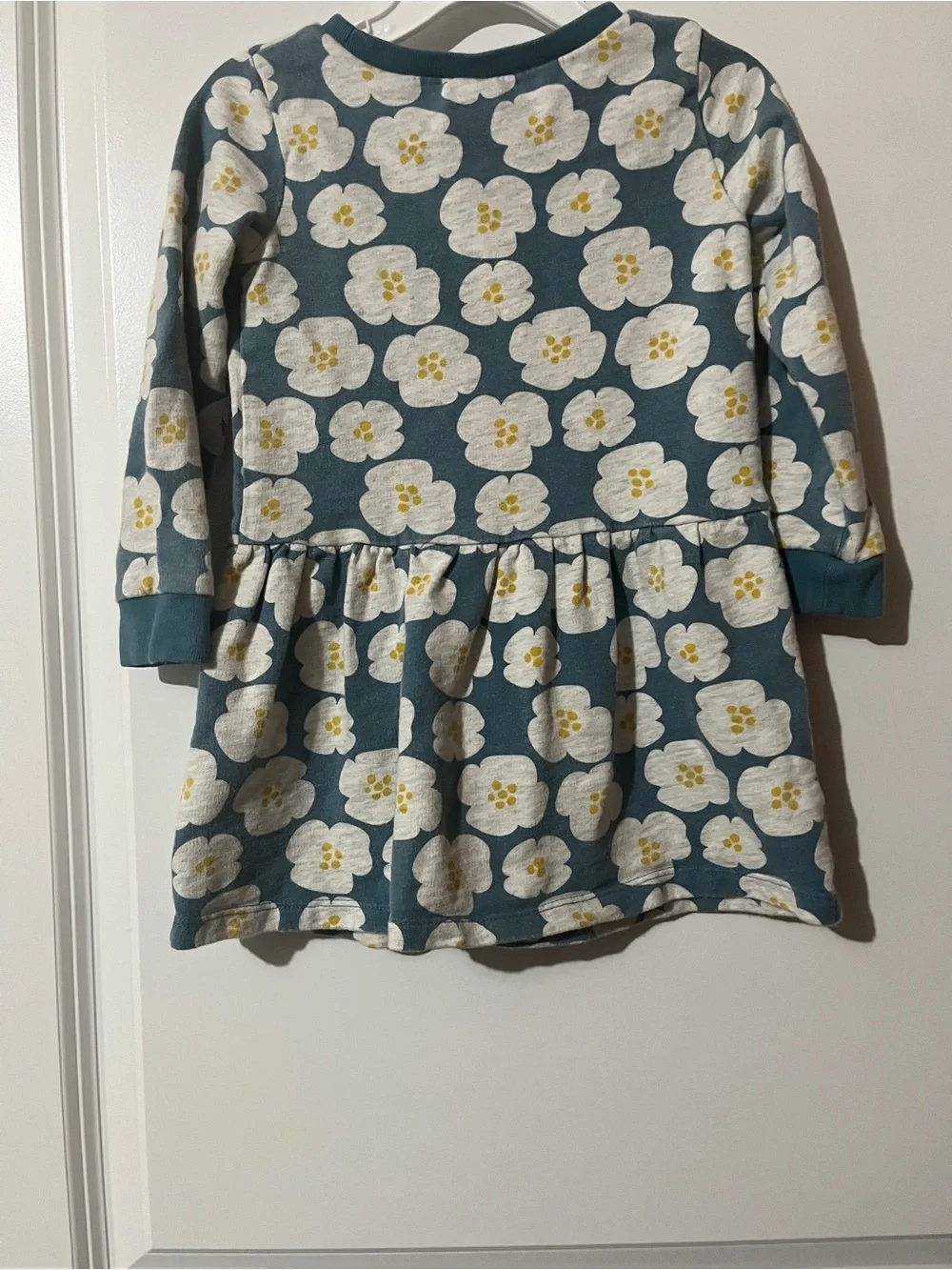 Carter's Teal Floral Pocket Long-Sleeve Dress